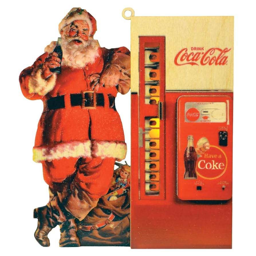 Amazon.com: Ginger Cottages Coca-Cola Santa Coke Machine